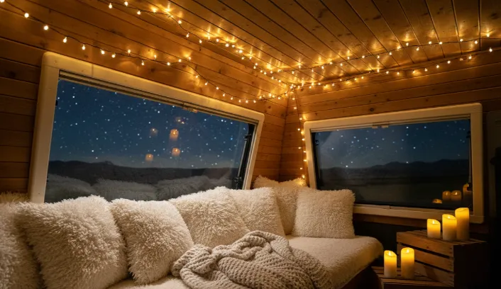 diseno camper calido mullido