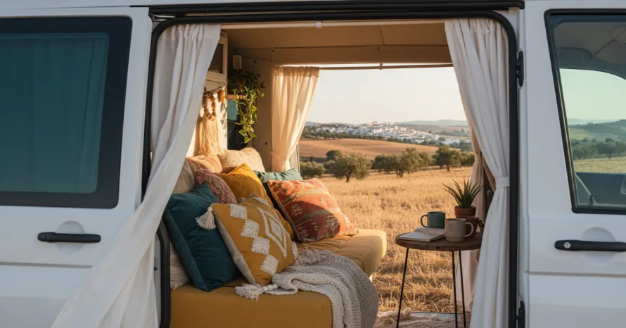 furgoneta camper diseno claro