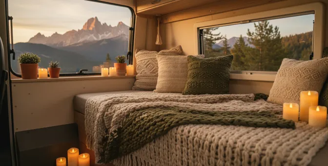 furgoneta colores calidos