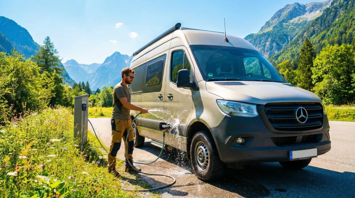 llenar deposito agua limpia autocaravana viaje