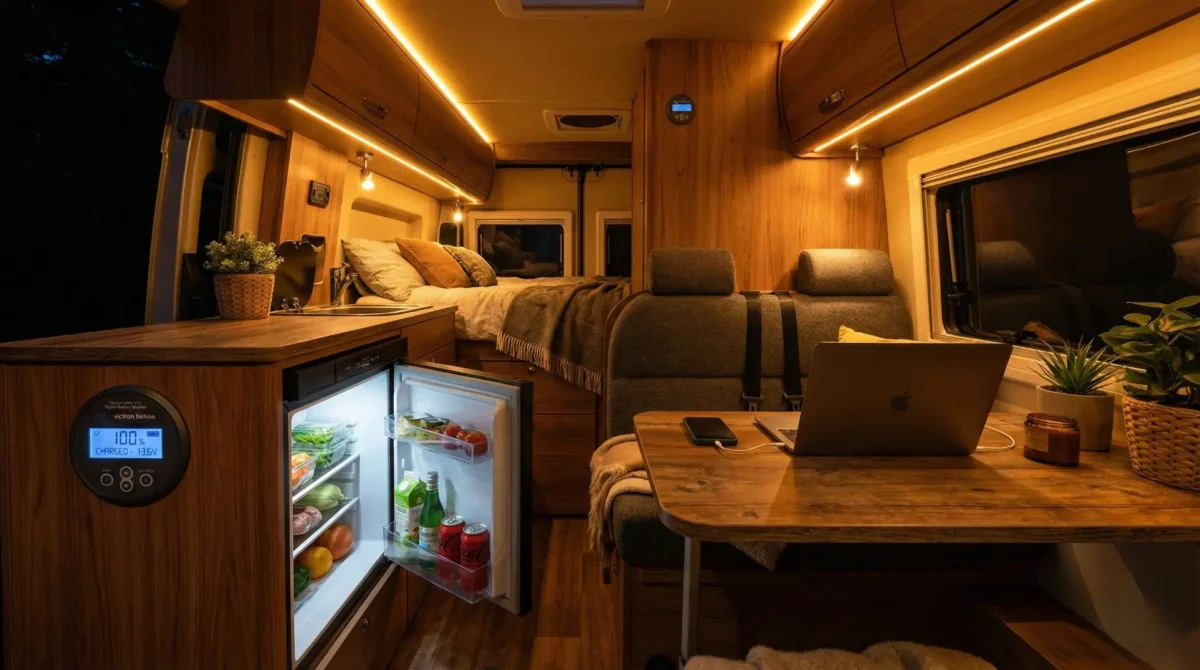 sistema electrico camper funcionando consumos reales